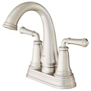 Delancey 4 in. Centerset 2-Handle Bathroom Faucet with Pop-Up Drain in Brushed Nickel