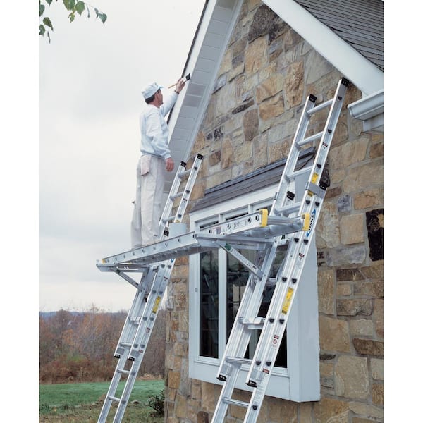 28 ft. Aluminum Extension Ladder (27 ft. Reach Height) with 300 lbs. Load Capacity Type IA Duty Rating