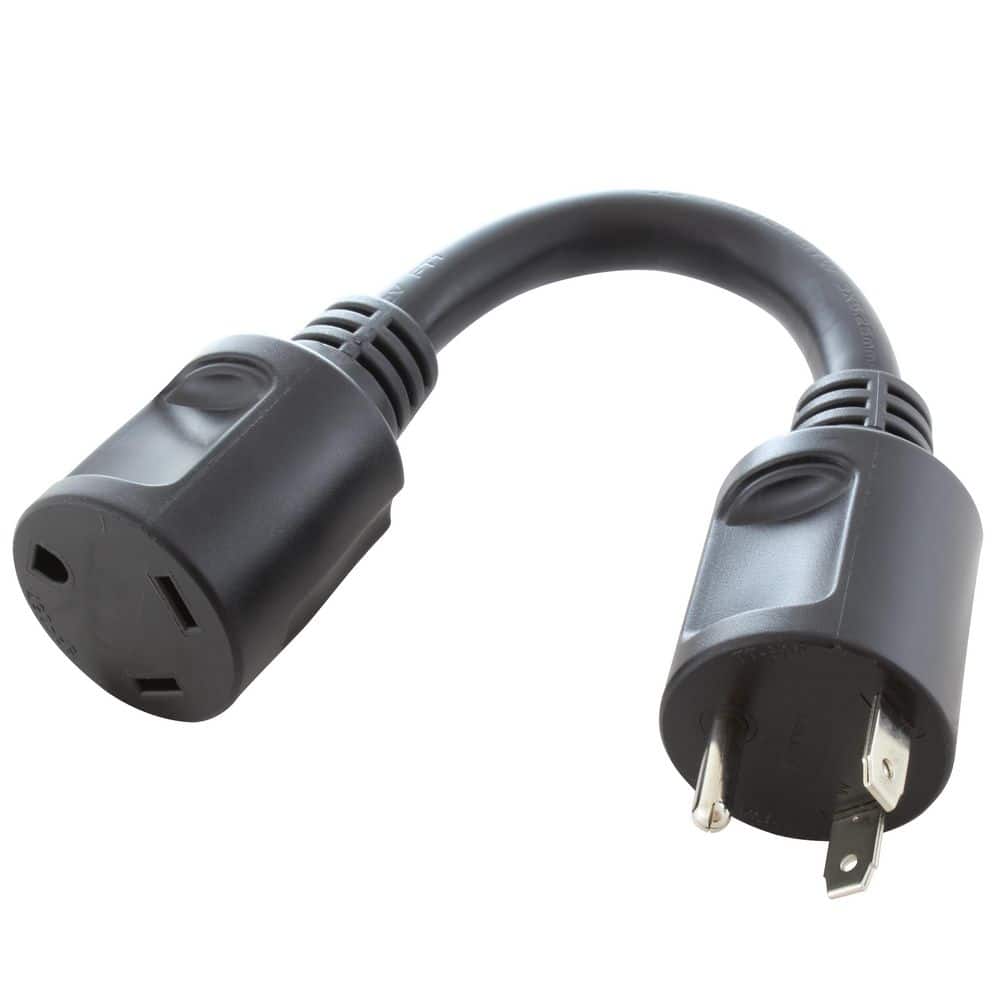 AC WORKS 1 ft. 30 Amp 125-Volt NEMA TT-30 RV Outlet Extender
