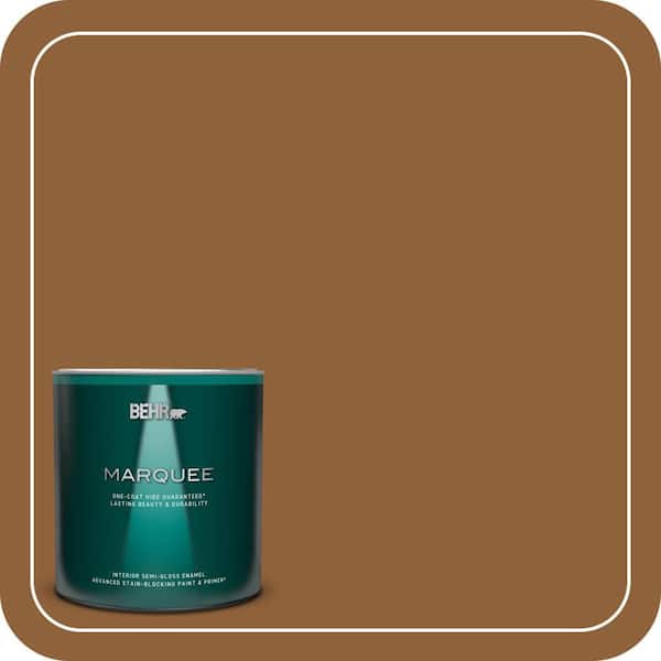 BEHR MARQUEE 1 qt. #S250-7 Moroccan Spice Semi-Gloss Enamel Interior Paint & Primer