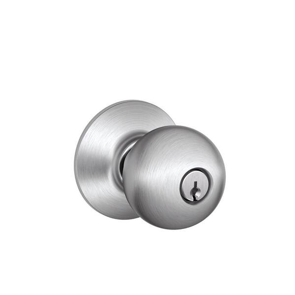 Schlage Orbit Satin Chrome Commercial Keyed Entry Door Knob