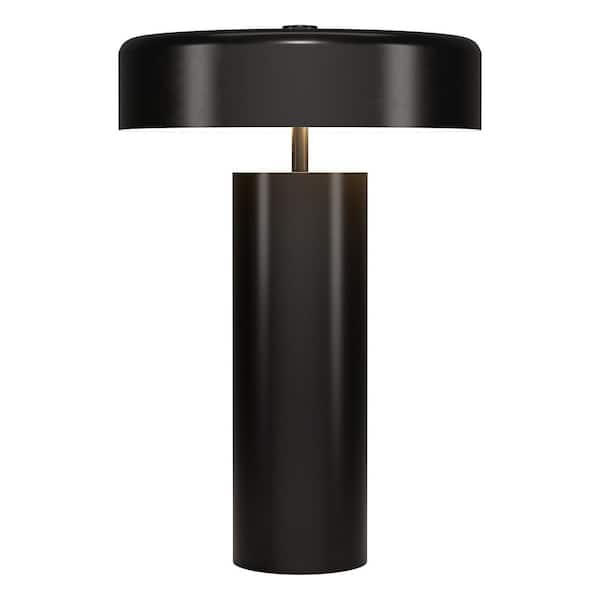 Nash 23.75 in. Blackened Bronze Table Lamp with Metal Shade