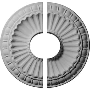 11-1/4 in. x 3-1/2 in. x 1-1/8 in. Linus Urethane Ceiling Medallion, 2-Piece (Fits Canopies up to 3-1/2 in.)