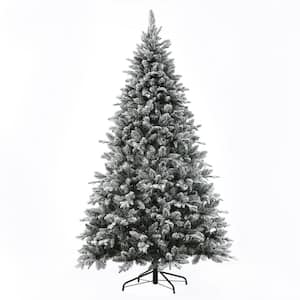 7 ft. Pre-Lit Flocked Artificial Christmas Tree