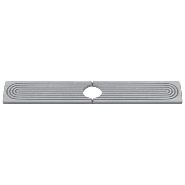 Numhew 0.5 in. H x 23.6 in. W x 4 in. D Light Gray Quick Dry Sink Splash Guard, Sink Faucet Mat, Stone Sink Tray for Kitchen