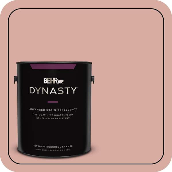 BEHR DYNASTY 1 gal. #T17-06 Everythings Rosy Eggshell Enamel Interior Stain-Blocking Paint & Primer