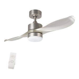 42 in. LED 2-Blade Brushed Nickel Ceiling Fan with Light Kit and Remote Control