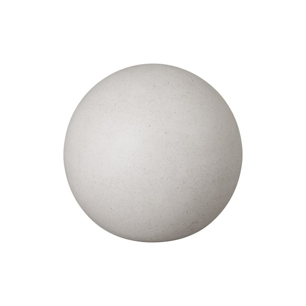 Pozzo 20 in. H Matte White Spherical Terrazzo Garden Figurines