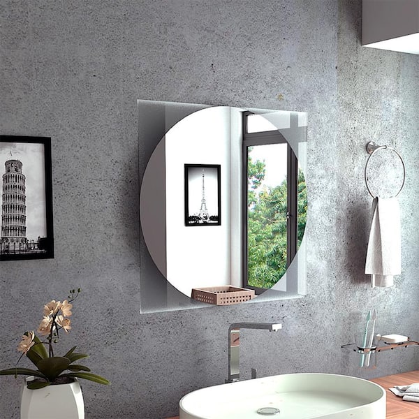 23.62 in. W x 23.62 in. H Square Framless Mirror Wall Mirror Vanity Mirror