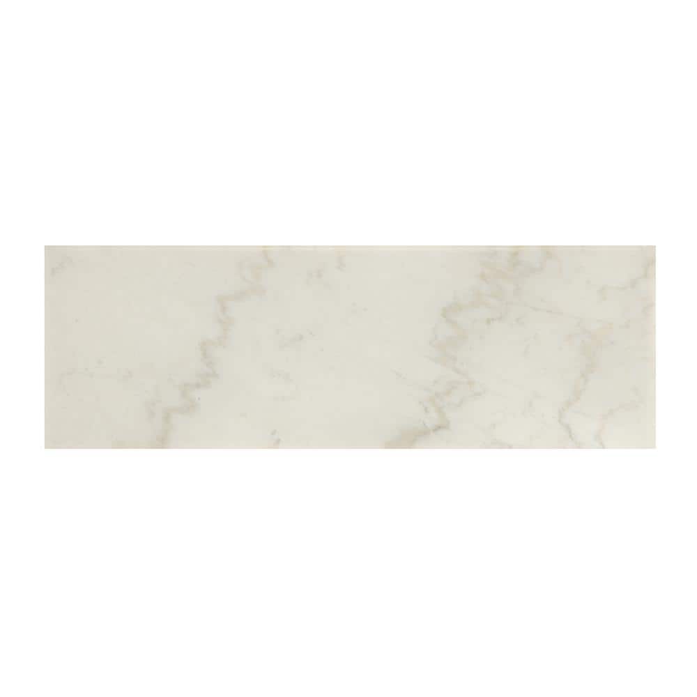 Merel Gray Oak and White Marble Top 54" Wine Rack Server