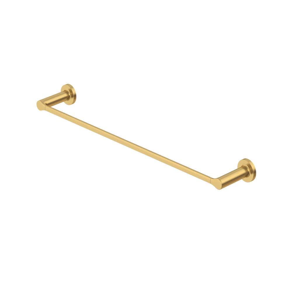 24" Brushed Cool Sunrise Brass Wall Mounted Towel Bar