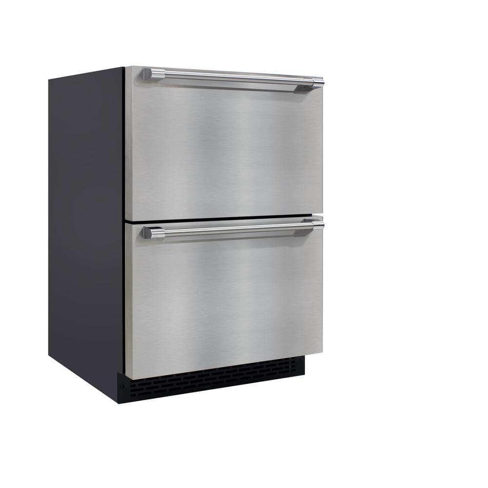 Brama 3.9 cu. ft. Freestanding Indoor/Outdoor Drawer Refrigerator and Freezer in Stainless Steel, Silver