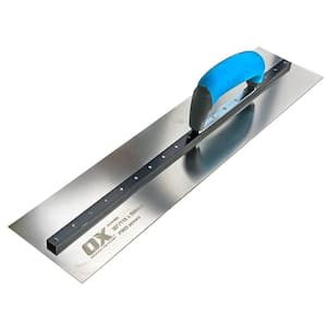 OX TOOLS Pro Series 4.75 x 14 Plaster Finishing Trowel | Stainless Steel  & OX Grip Handle