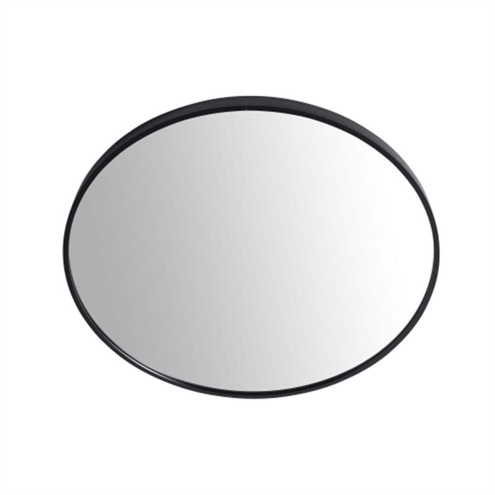 32 in. W x 32 in. H Large Round Aluminum Alloy Framed Dimmable Wall Bathroo