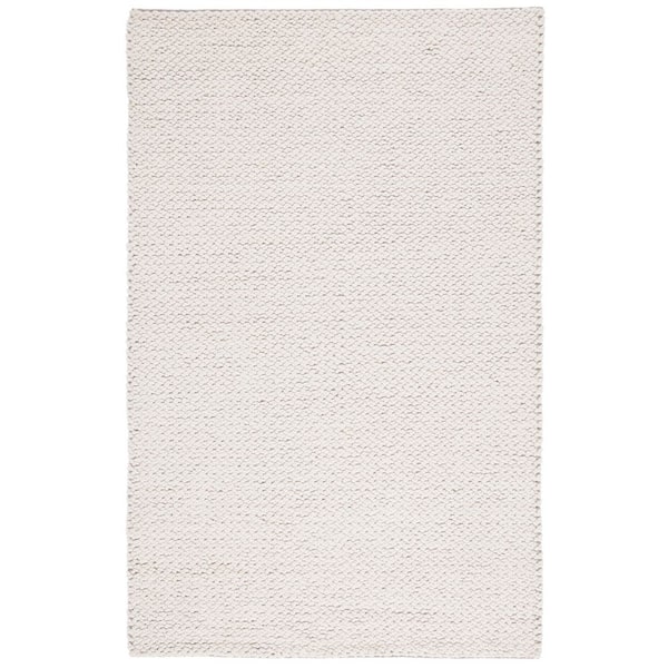 Natura 6 ft. x 9 ft. Ivory Modern Solid Bubble Area Rug