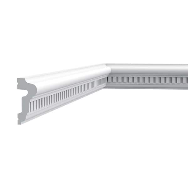 ORAC DECOR 1-1/8 in. D x 2-1/2 in. W x 78-3/4 in. L Dentil Primed White Polyurethane Panel Moulding (2-Pack)