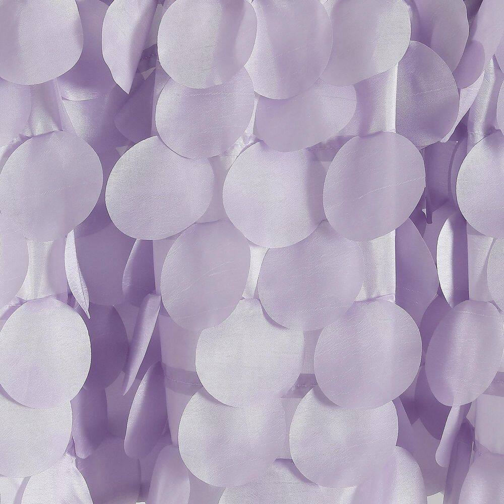 Lilac Polyester Rod Pocket Scalloped Window Valance