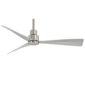Simple 44 in. Indoor/Outdoor Brushed Nickel Wet Ceiling Fan with Remote Control