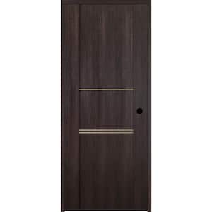 Vona 01 3H Gold 30in. x 80 in. Left-Handed Solid Core Composite Veralinga Oak DIY-Friendly Single Prehung Interior Door