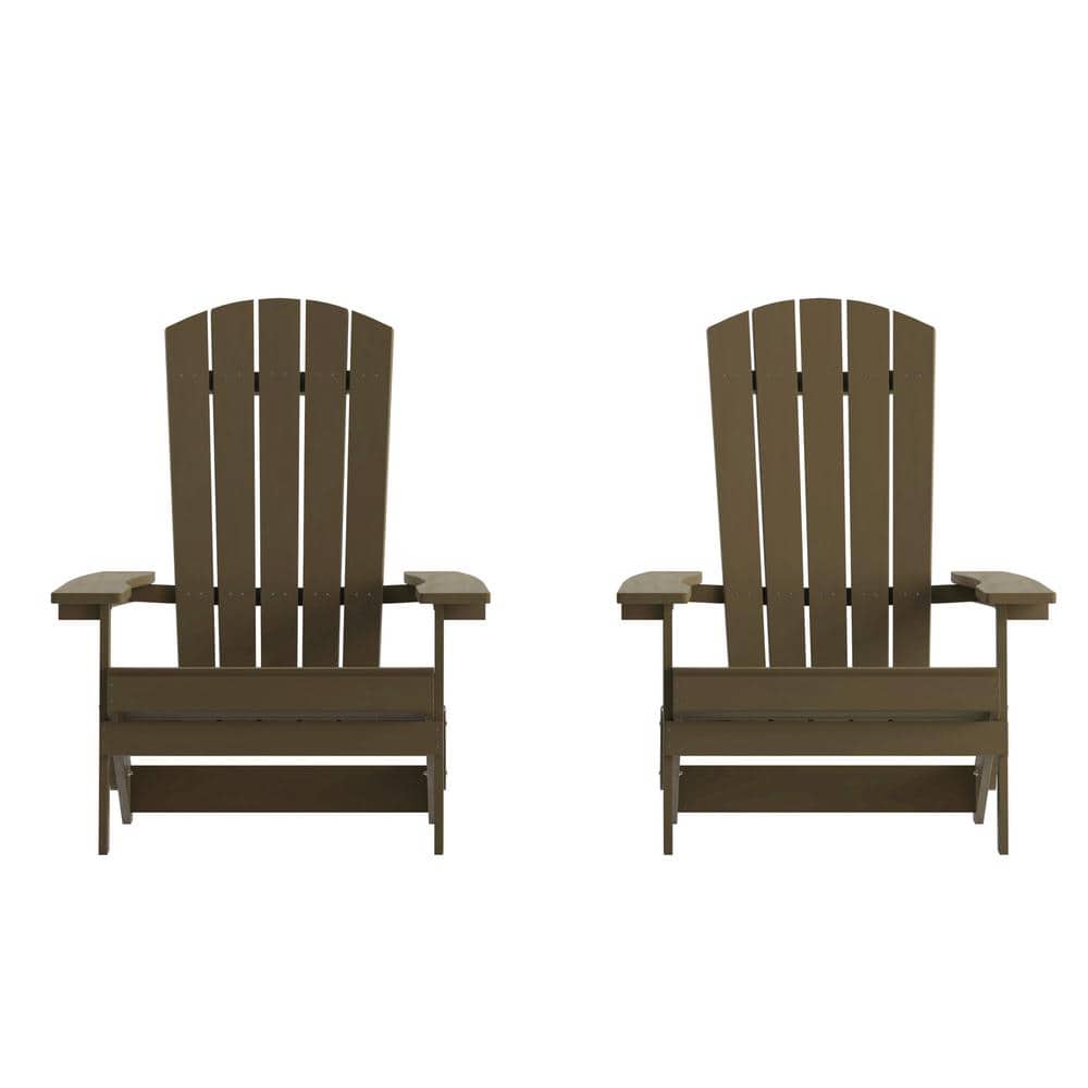 TAYLOR + LOGAN Brown Resin Outdoor Lounge Chair in Brown (Set of 2) AD5248172TAYLH The Home