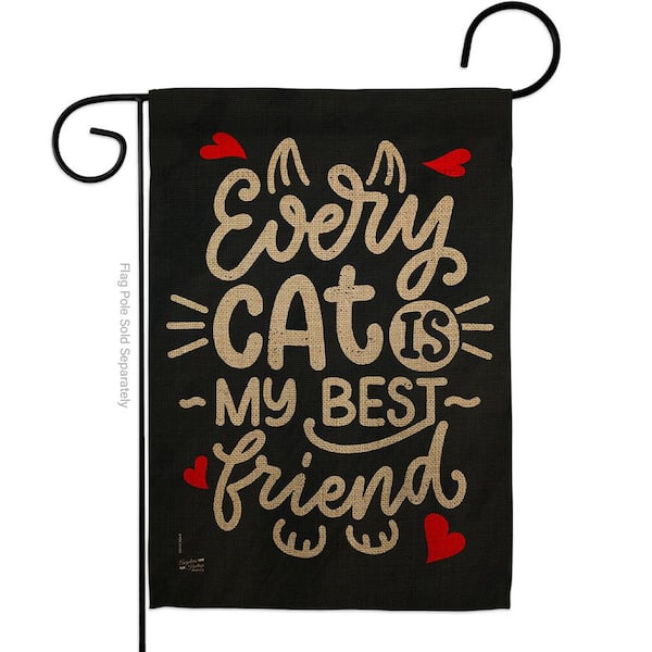 Angeleno Heritage MADE AND DESIGNED LOS ANGELES CALIFORNIA 13 in. x 18.5 in. Every Cat Garden Flag Double-Sided Readable Both Sides Animals Decorative