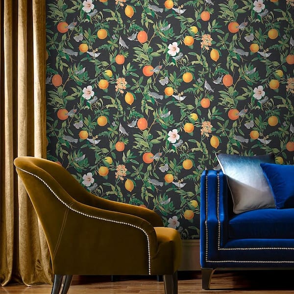 Amalfi Umore Black Tropical Paste the Wall Wallpaper