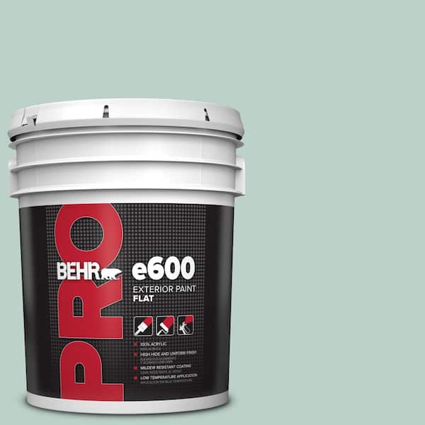 BEHR PRO 5 gal. #S420-2 Moon Glass Flat Exterior Paint