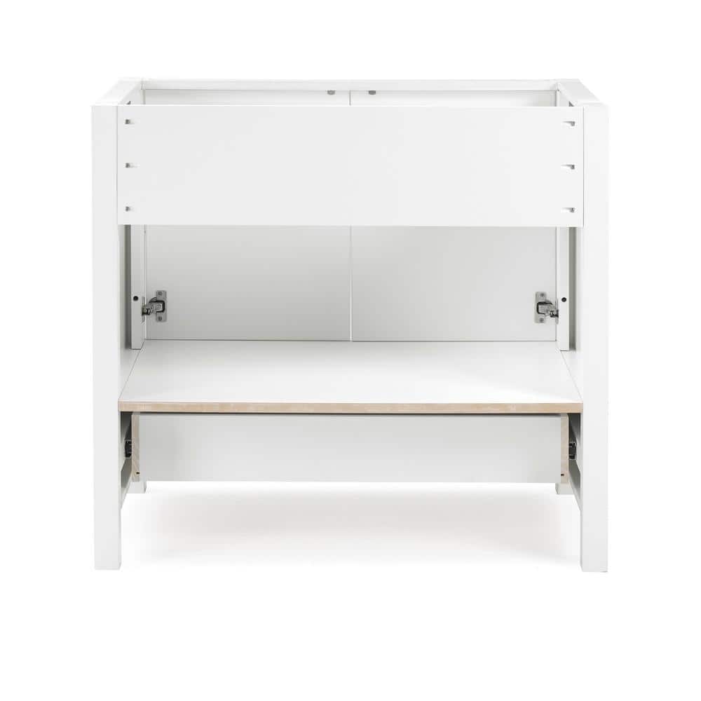 Williamsburg 36" White Pine Vanity Cabinet with Nickel Hardware