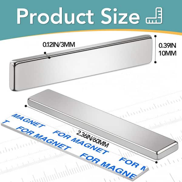 4-Pack Strong Neodymium Bar Magnets