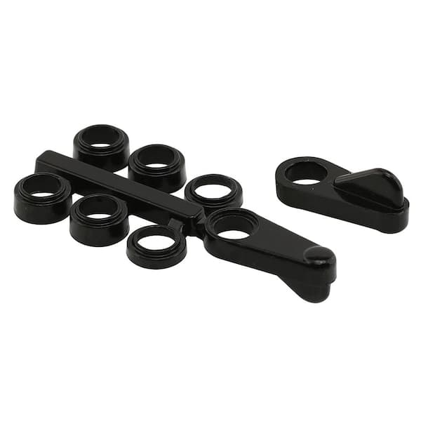Prime-Line Universal Screen Clips Fits Flush to 7/16 in. Diecast Black Painted Finish Stackable Height (4-pack)