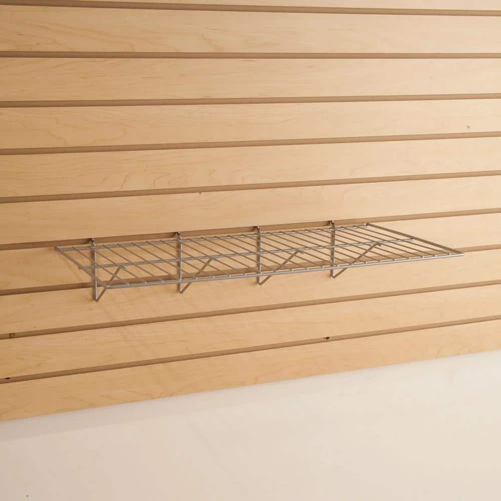 Chrome Epoxy 24" x 12" Wire Slatwall Shelf