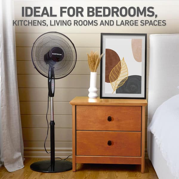 Hampton Bay 16 Speed Digital Oscillating Standing Fan with