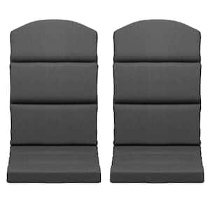 20.47 in. x 20.86 in. x 2.75 in. H Adirondack Chair Cushion with Piping (Set of 2) - Charcoal