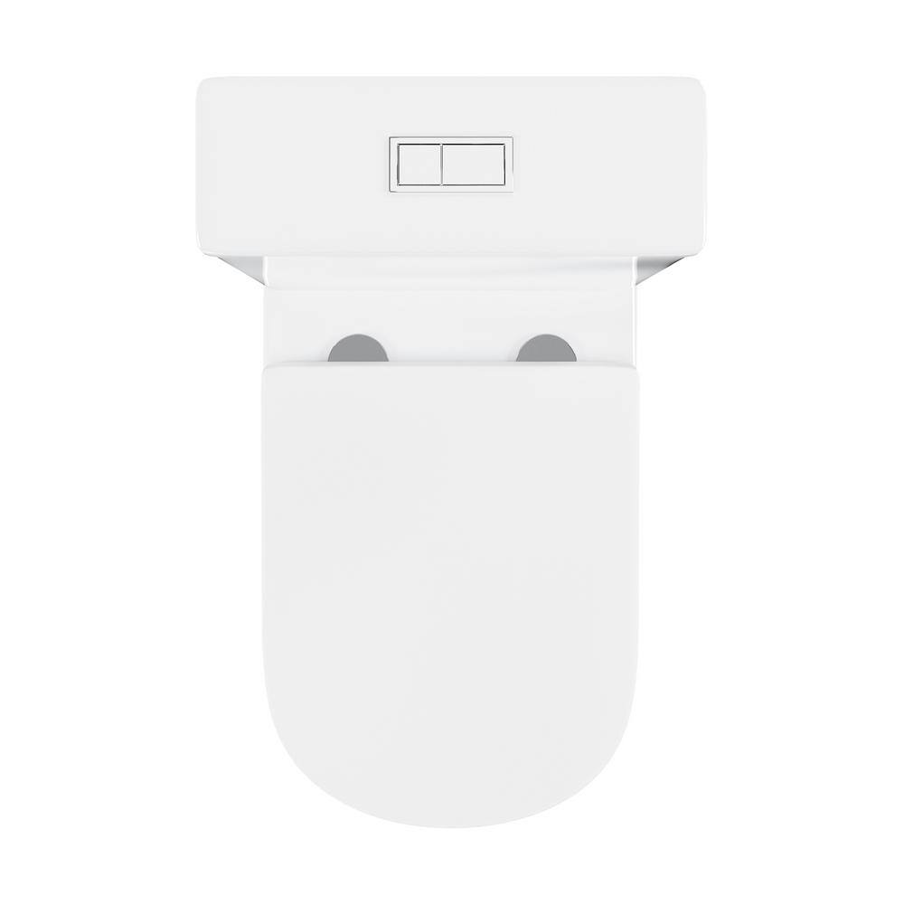 White Elongated Dual-Flush High Efficiency Free Standing Toilet