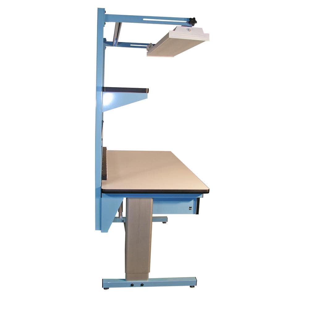 Blue 60" x 30" Ergonomic Workbench with ESD Laminate Top