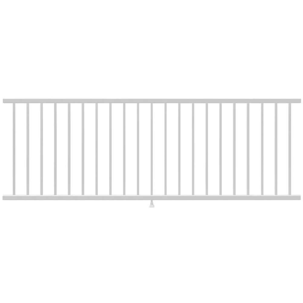 Pegatha Contemporary 8 ft. x 36 in. White Fine Textured Aluminum Level ...