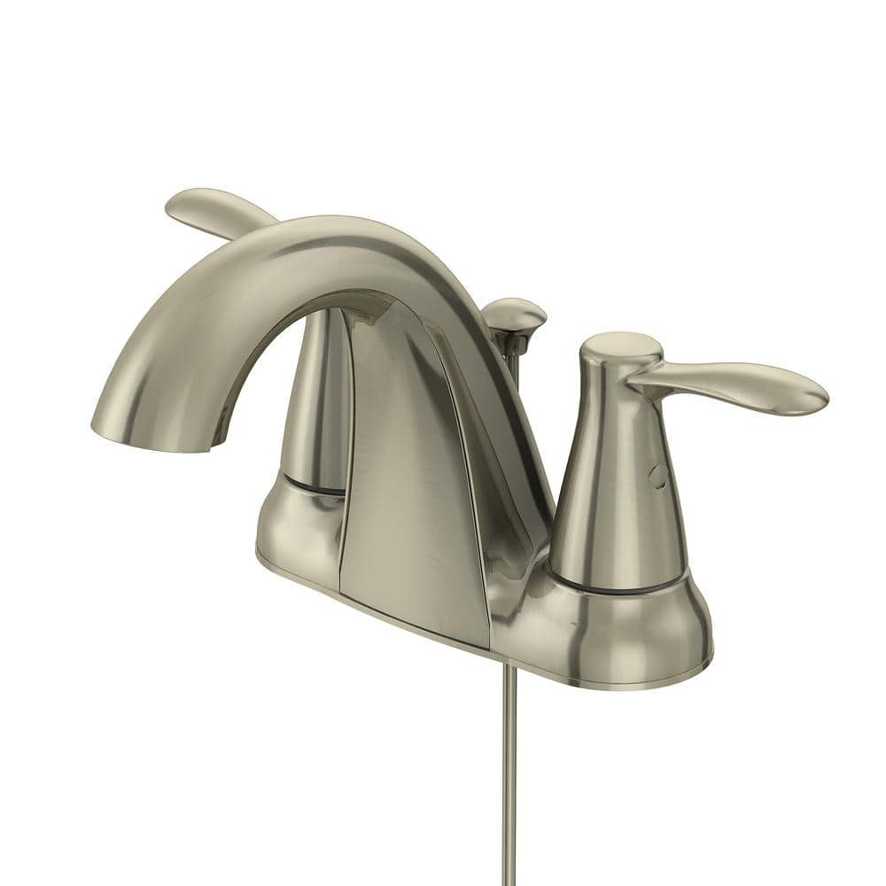 Glacier Bay Gable 4 In Centerset 2 Handle Mid Arc Bathroom Faucet In