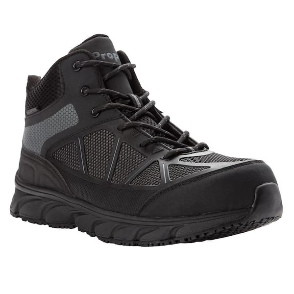 Propet Men's Seeley 4'' Work Boots - Composite Toe - Dark Grey/Black Size 12(W)