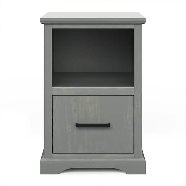 Bridgevine Home Cheyenne 1 -Drawer Mushroom 36 in. H x 20.25 in. W x 21.375 in. D Wood Vertical File Cabinet