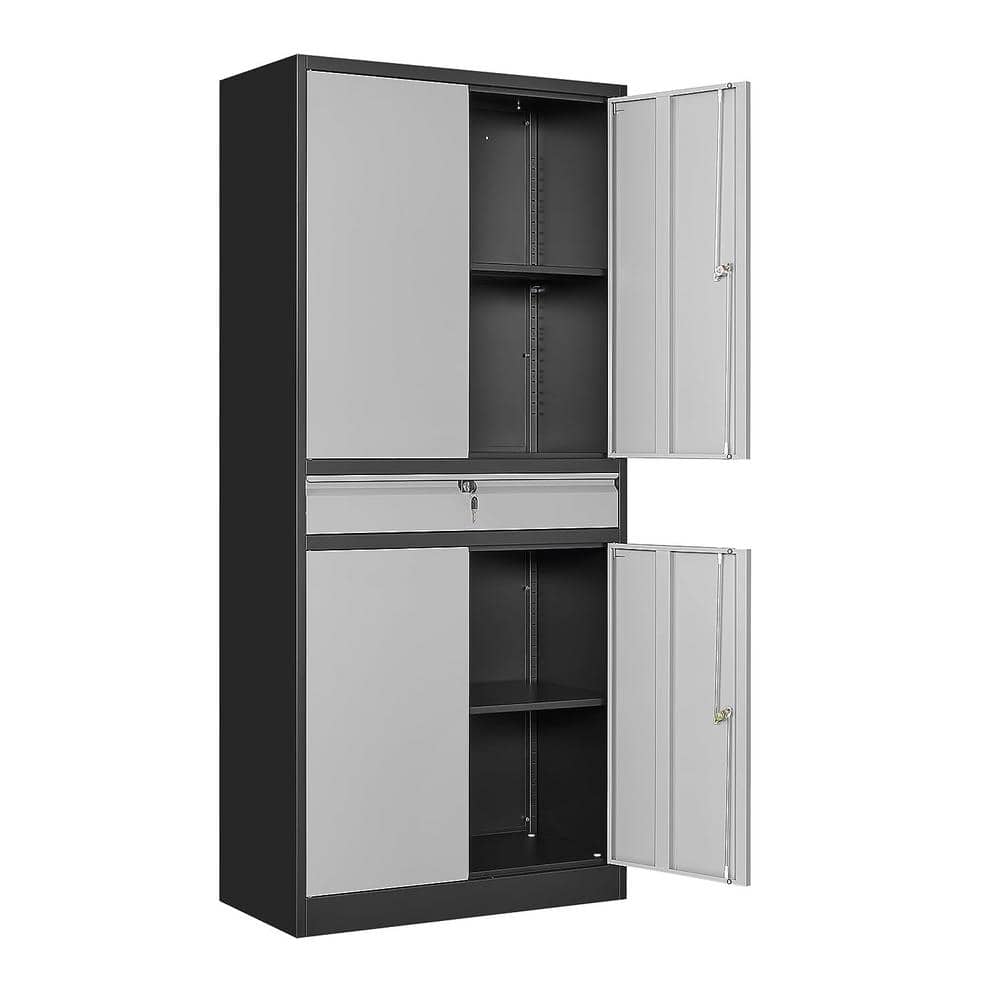 LISSIMO 31.50 in. W x 70.87 in. H x 15.75 in. D Black and Grey