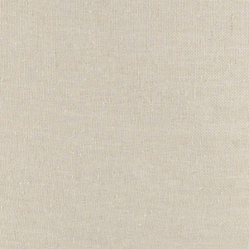 Luxurious Tufted Linen Round Storage Ottoman in Off-White