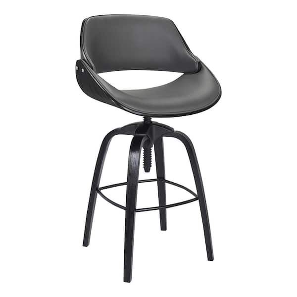 Armen Living Vanessa Adjustable Grey Bar Stool