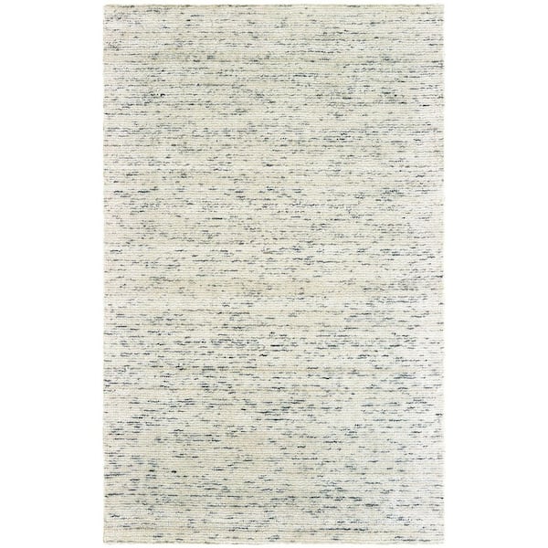 6 ft. x 9 ft. Ivory And Stone Hand Tufted Area Rug