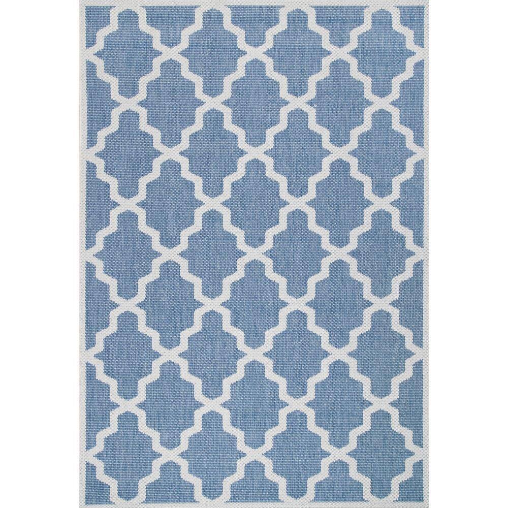 Gina Moroccan Trellis Non-Slip Synthetic Rug, 3' x 5', Blue