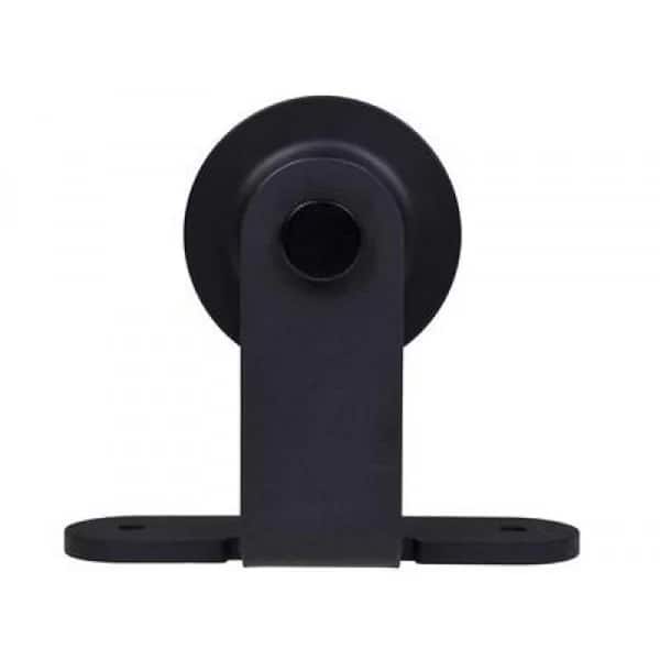 Top Mount 144 in. Matte Black Double Track Barn Door Hardware Kit Top Mount 144 in. Matte Black Double Track Barn Door Hardware Kit