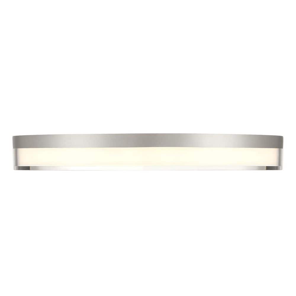 11-Inch Brushed Nickel LED Flush Mount Light with Acrylic Shade