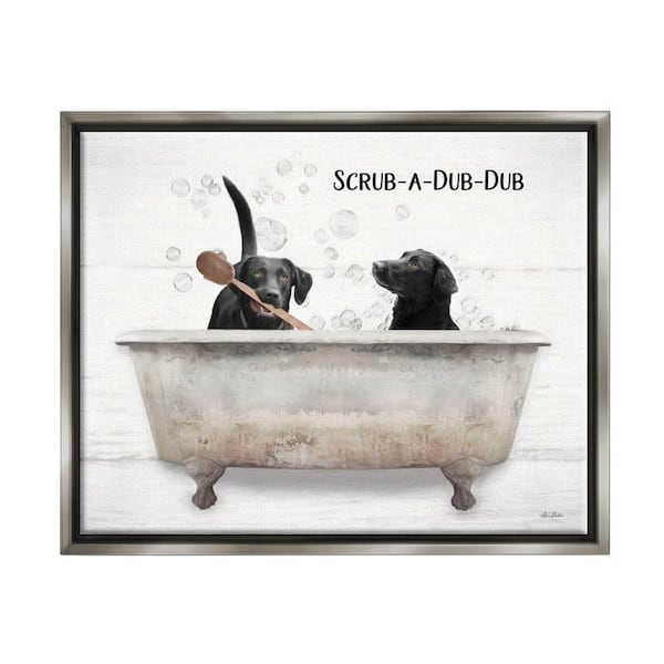 Dog bath wall top art