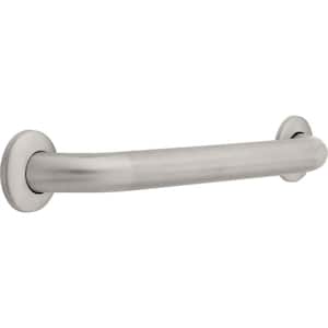 18 in. x 1-1/2 in. Concealed Screw Grab Bar in Peened and Bright Stainless Steel