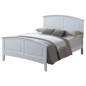 Hammond White King Panel Bed with Curved Top Rail