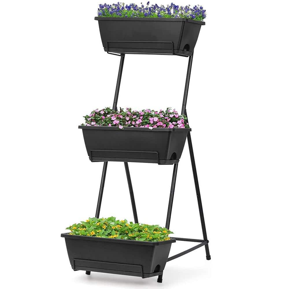 Oumilen 3-Tier Vertical Raised Garden Bed, Planter Freestanding ...